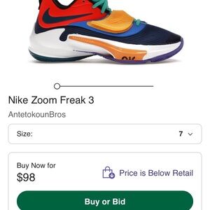 Nike Zoom Freak 3 Multicolor Sneakers